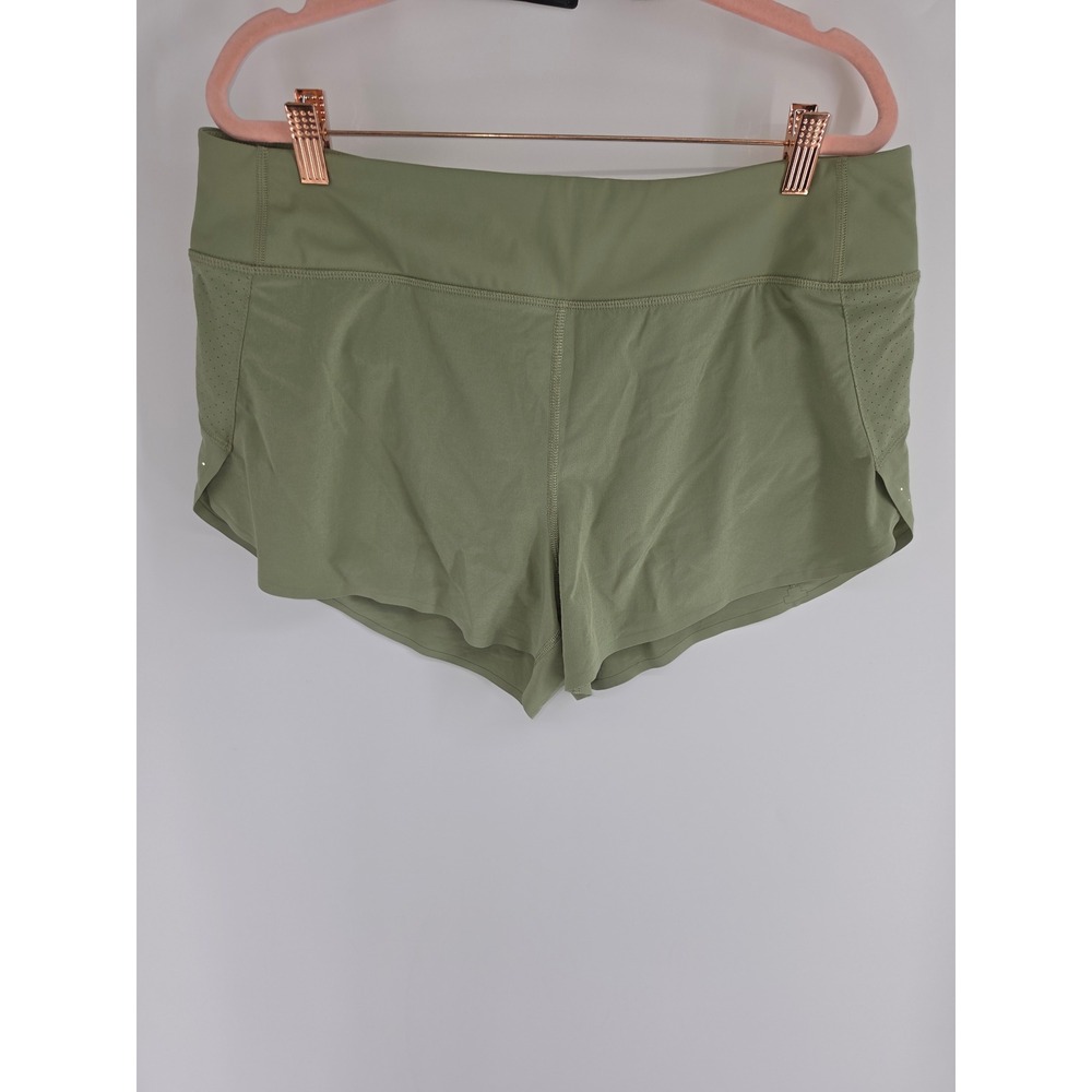 Athleta Run With It 3.5" Shorts Sage Green Olive Running Training Size Large